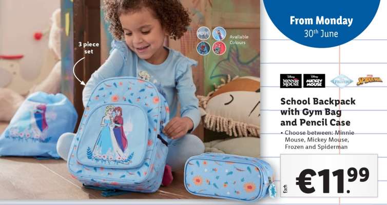 School Backpack with Gym Bag and Pencil Case